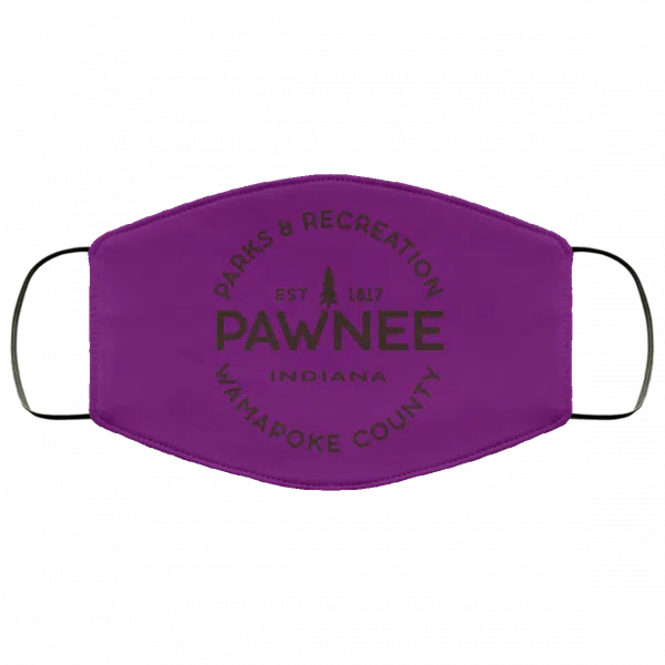 Parks & Recreation Pawnee Indiana 1817 Wamapoke Country Face Mask 9