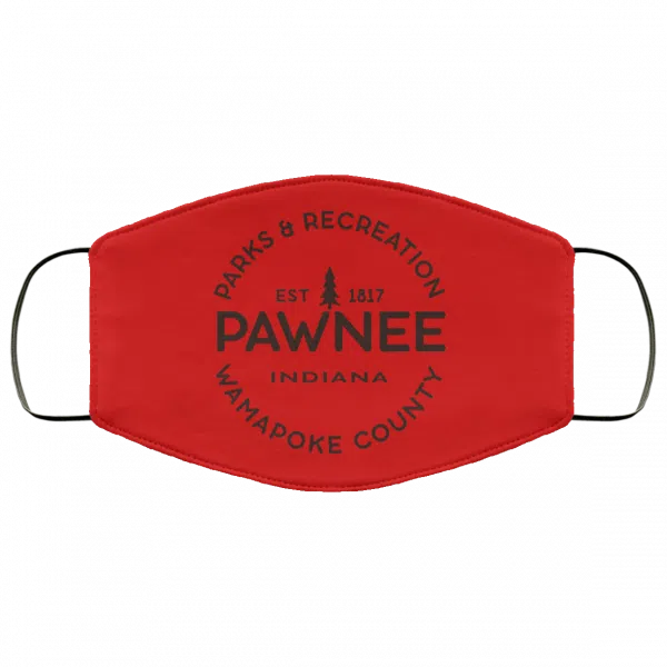 Parks & Recreation Pawnee Indiana 1817 Wamapoke Country Face Mask 10