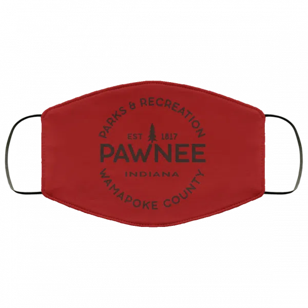Parks & Recreation Pawnee Indiana 1817 Wamapoke Country Face Mask 15