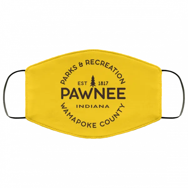 Parks & Recreation Pawnee Indiana 1817 Wamapoke Country Face Mask 19