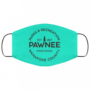 Parks & Recreation Pawnee Indiana 1817 Wamapoke Country Face Mask 44