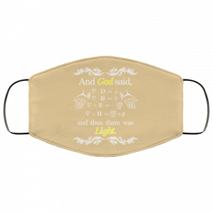 God Said Maxwell Equations Christian Physics Nerd Face Mask 38