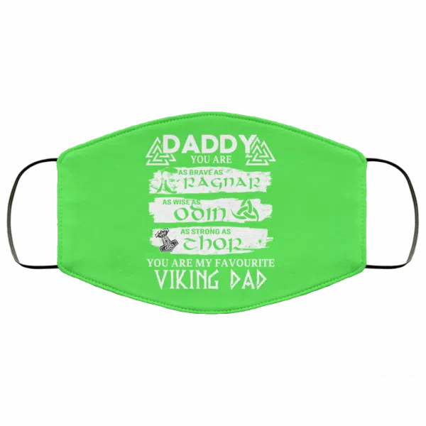 Daddy You Are As Brave As Ragnar As Wise As Odin As Strong As Thor Viking Dad Face Mask 13