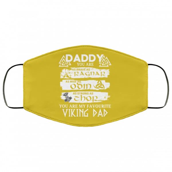 Daddy You Are As Brave As Ragnar As Wise As Odin As Strong As Thor Viking Dad Face Mask 16