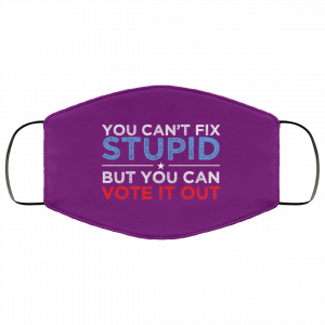 You Can't Fix Stupid But You Can Vote It Out Anti Donald Trump Face Mask 43