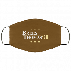 Vote Brees Thomas 2020 President Face Mask 30