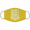 Pro God Pro Life Pro Gun Pro Donald Trump 2020 Face Mask 1