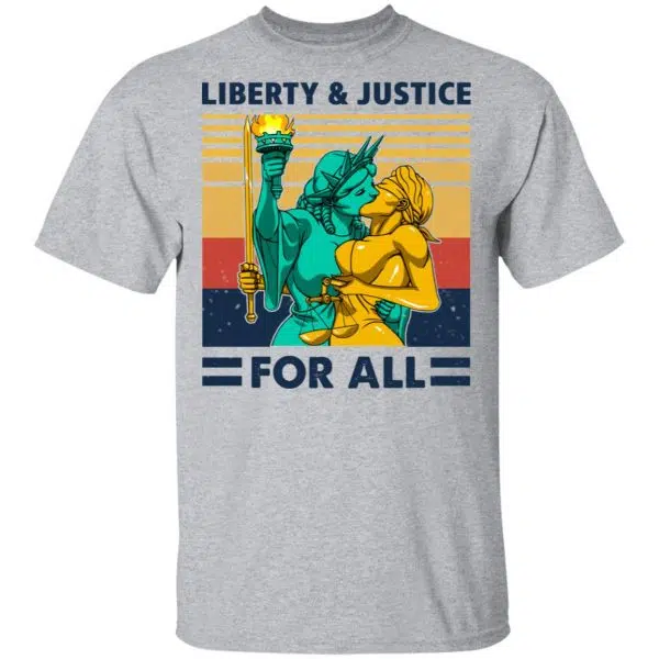 Liberty & Justice For All Vintage Shirt, Hoodie, Tank 5