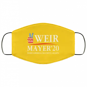 Weir Mayer 2020 Make America Grateful Again Face Mask 28