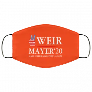 Weir Mayer 2020 Make America Grateful Again Face Mask 41