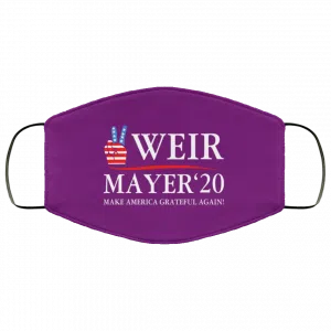 Weir Mayer 2020 Make America Grateful Again Face Mask 43