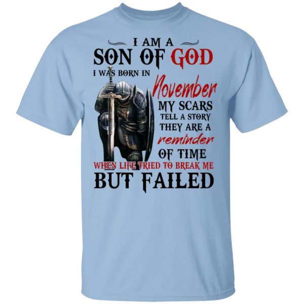 I Am A Son Of God And Was Born In November Shirt, Hoodie, Tank 3
