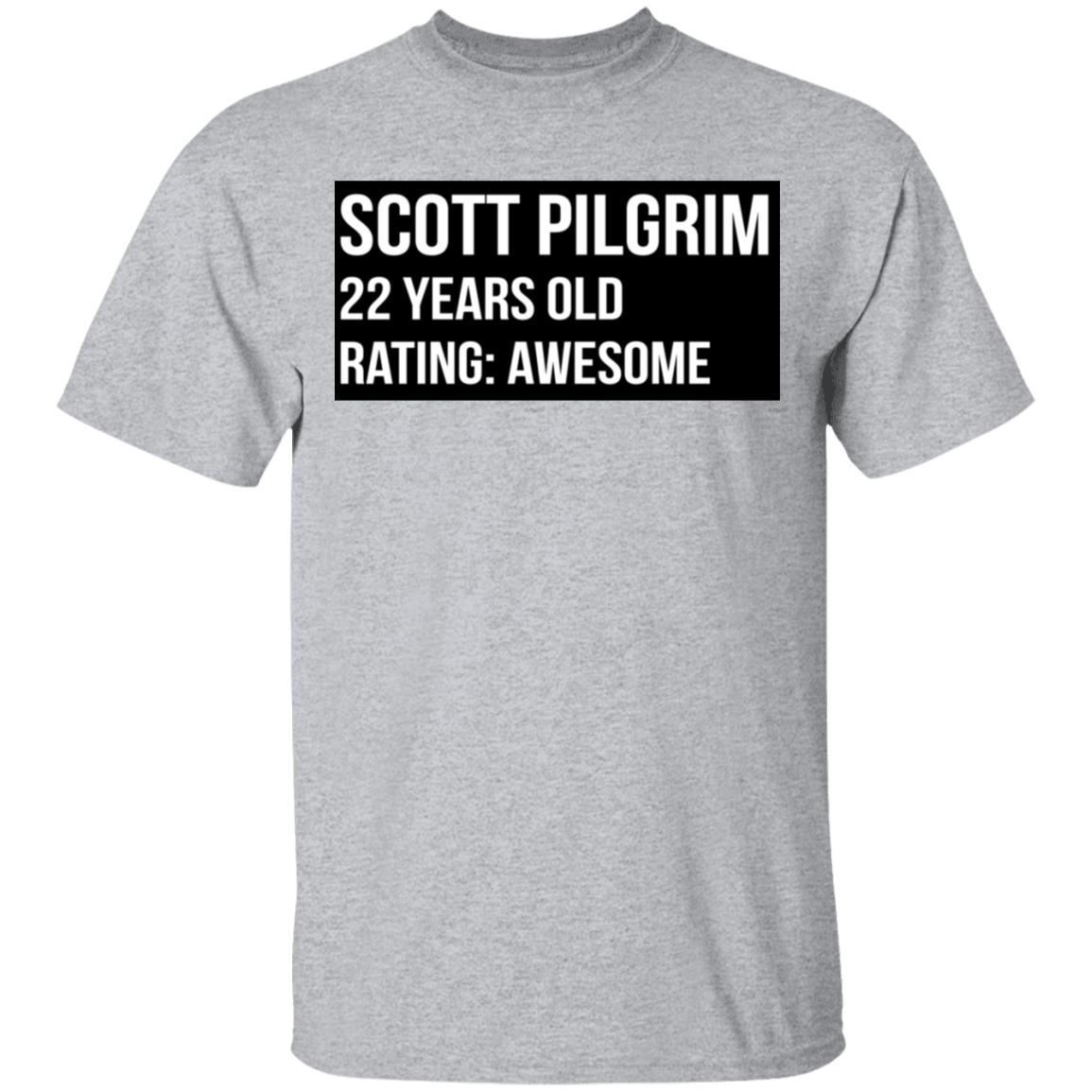 Scott Pilgrim 22 Years Old Rating Awesome Shirt, Hoodie, Tank 5 Scott Pilgrim 22 Years Old Rating Awesome Shirt, Hoodie, Tank 5