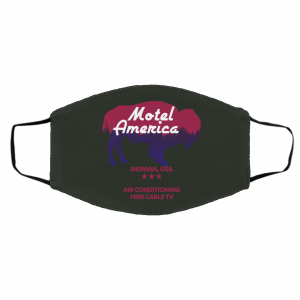 Motel America Indiana USA Air Conditioning Free Cable TV Face Mask 21