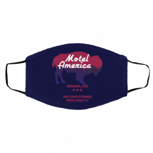 Motel America Indiana USA Air Conditioning Free Cable TV Face Mask 23