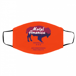 Motel America Indiana USA Air Conditioning Free Cable TV Face Mask 24