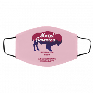 Motel America Indiana USA Air Conditioning Free Cable TV Face Mask 25