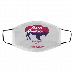 Motel America Indiana USA Air Conditioning Free Cable TV Face Mask 18
