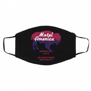 Motel America Indiana USA Air Conditioning Free Cable TV Face Mask 20