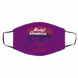 Motel America Indiana USA Air Conditioning Free Cable TV Face Mask 26