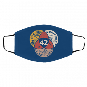 Science 42 Angel Number Life Universe Everything Number 42 Face Mask 17