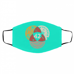 Science 42 Angel Number Life Universe Everything Number 42 Face Mask 18