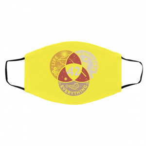 Science 42 Angel Number Life Universe Everything Number 42 Face Mask 19