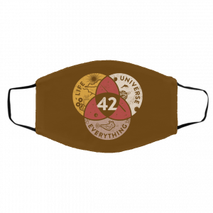 Science 42 Angel Number Life Universe Everything Number 42 Face Mask 23