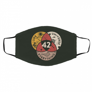 Science 42 Angel Number Life Universe Everything Number 42 Face Mask 24