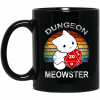 Dungeon Meowster Retro Vintage Funny Cat Mug 1