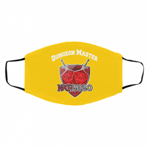 Dungeon Master Nat 20 DnD D20 Dungeons Dragons Face Mask 20
