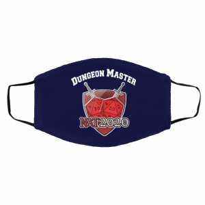 Dungeon Master Nat 20 DnD D20 Dungeons Dragons Face Mask 21