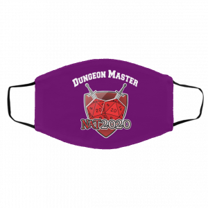 Dungeon Master Nat 20 DnD D20 Dungeons Dragons Face Mask 24