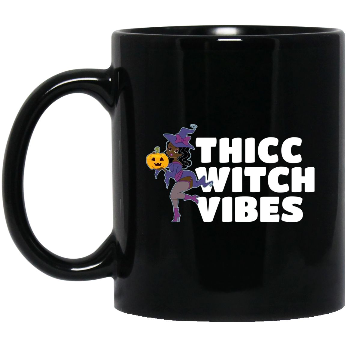 Thicc Witch Vibes Funny Bbw Redhead Witch Halloween Mug 0sTees