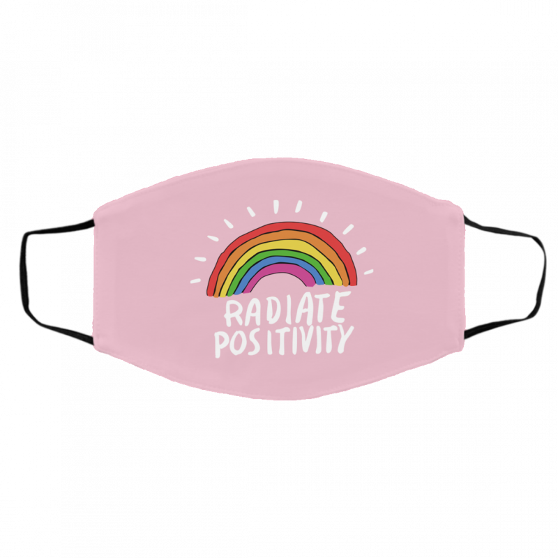 "Radiate Positivity" Rainbow Graphic Tee – Soft Cotton Blend Shirt For Women - View #7