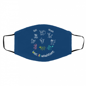 This Eevee Loves All Eeveelutions Pokemon Face Mask 25