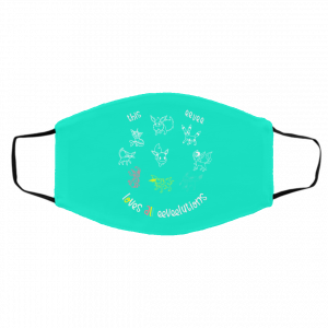 This Eevee Loves All Eeveelutions Pokemon Face Mask 26