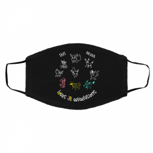 This Eevee Loves All Eeveelutions Pokemon Face Mask 17