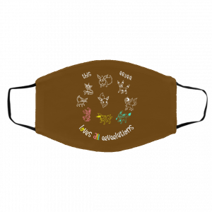 This Eevee Loves All Eeveelutions Pokemon Face Mask 18