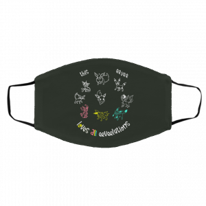This Eevee Loves All Eeveelutions Pokemon Face Mask 19
