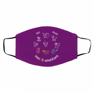 This Eevee Loves All Eeveelutions Pokemon Face Mask 24