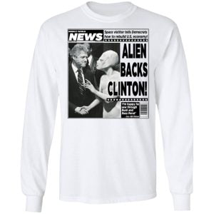 Vintage World News Alien Backs Clinton Shirt, Hoodie, Tank 21
