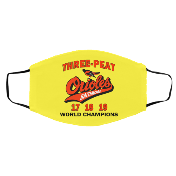 Three Peat Orioles Baltimore World Champions Face Mask 3