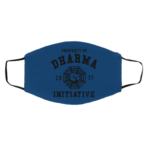 Property Of Dharma 1977 Initiative Face Mask 20 Property Of Dharma 1977 Initiative Face Mask 20