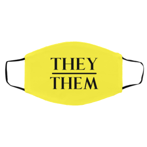 They Them Pronouns Face Mask 25 They Them Pronouns Face Mask 25
