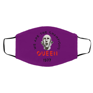 Queen We Are The Champions Queen 1977 Face Mask 24