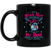 I Am A Stich Girl Was Born In With My Heart On My Sleeve Mug 2