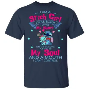 I Am A Stich Girl Was Born In With My Heart On My Sleeve Shirt, Hoodie, Tank 16