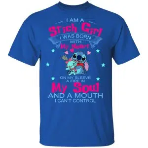 I Am A Stich Girl Was Born In With My Heart On My Sleeve Shirt, Hoodie, Tank 17