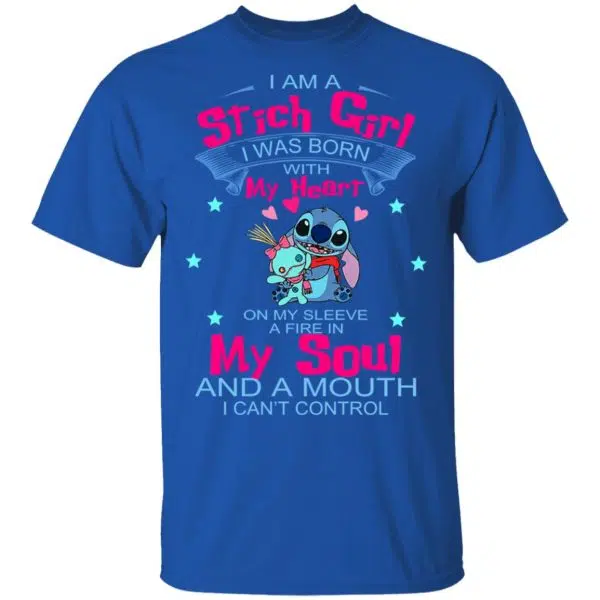 I Am A Stich Girl Was Born In With My Heart On My Sleeve Shirt, Hoodie, Tank 6